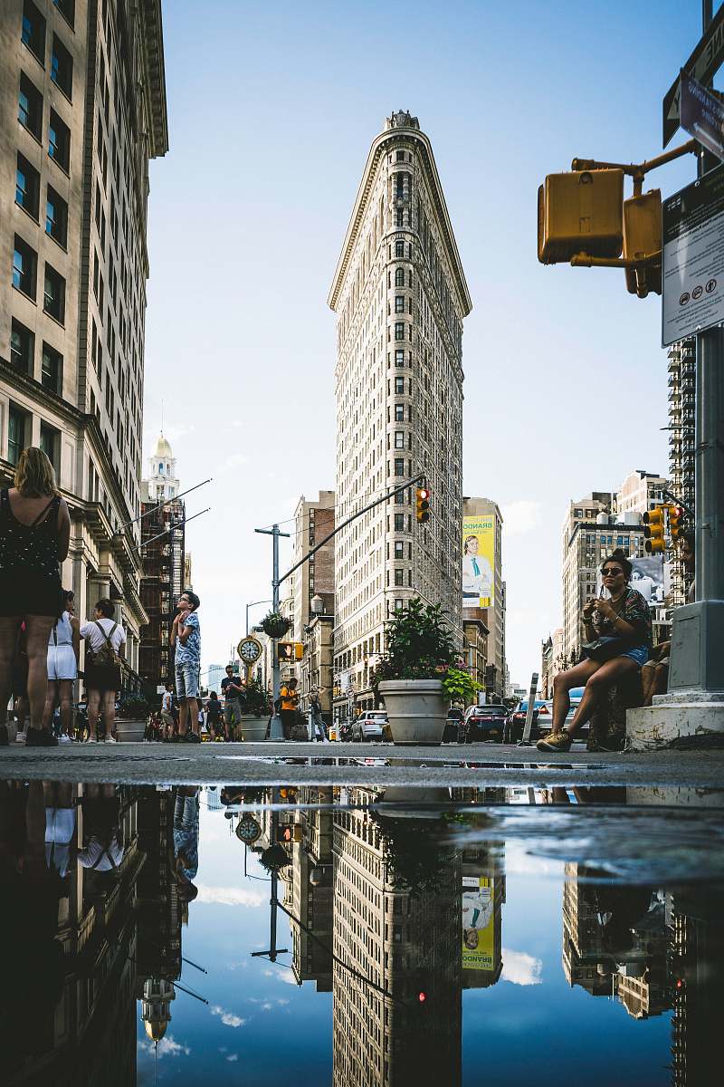 new york low angle photography of flatiron building building
